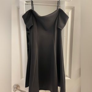 Black off the shoulder formal dress